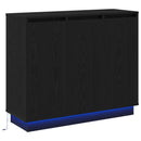 vidaXL LED tálaló Fekete tölgy 90 x 32 x 75 cm Faanyag