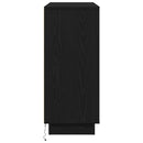vidaXL LED tálaló Fekete tölgy 90 x 32 x 75 cm Faanyag