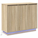 vidaXL LED tálaló Sonoma tölgy 90 x 32 x 75 cm Faanyag