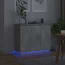 vidaXL LED tálaló Beton Szürke 90 x 32 x 75 cm Faanyag