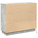vidaXL LED tálaló Beton Szürke 90 x 32 x 75 cm Faanyag