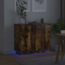 vidaXL LED tálaló Füstölt tölgy 90 x 32 x 75 cm Faanyag