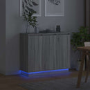vidaXL LED tálaló Szürke Sonoma 90 x 32 x 75 cm Faanyag