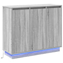 vidaXL LED tálaló Szürke Sonoma 90 x 32 x 75 cm Faanyag