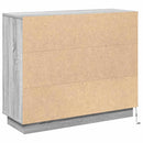 vidaXL LED tálaló Szürke Sonoma 90 x 32 x 75 cm Faanyag