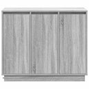 vidaXL LED tálaló Szürke Sonoma 90 x 32 x 75 cm Faanyag