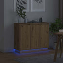 vidaXL LED tálaló Artisan tölgy 90 x 32 x 75 cm Faanyag