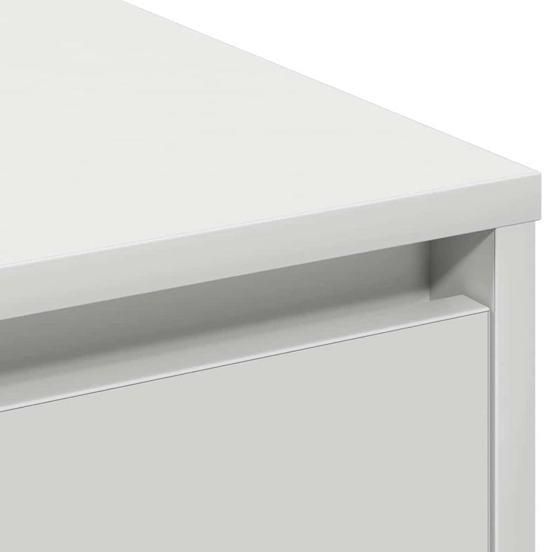 vidaXL Oldalszekrény LED -es lámpákkal Fehér 90 x 32 x 75 cm Faanyag