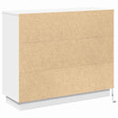 vidaXL Oldalszekrény LED -es lámpákkal Fehér 90 x 32 x 75 cm Faanyag