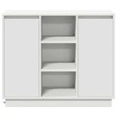 vidaXL Oldalszekrény LED -es lámpákkal Fehér 90 x 32 x 75 cm Faanyag