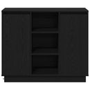 vidaXL Oldalszekrény polcokkal Fekete tölgy 90 x 32 x 75 cm Faanyag
