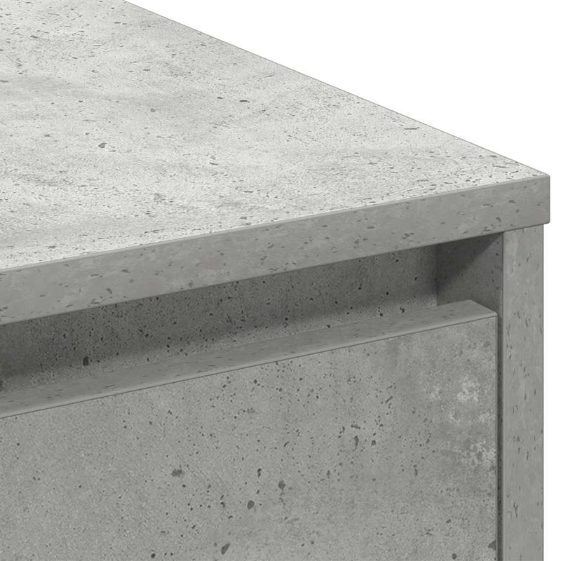 vidaXL Oldalszekrény polcokkal Beton Szürke 90 x 32 x 75 cm Faanyag