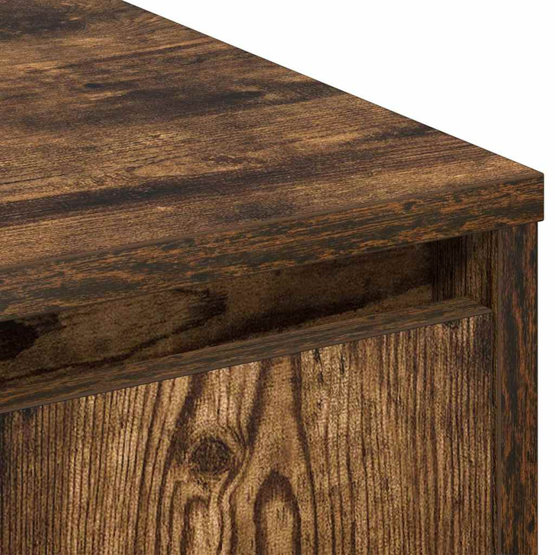 vidaXL Oldalszekrény polcokkal Füstölt tölgy 90 x 32 x 75 cm Faanyag