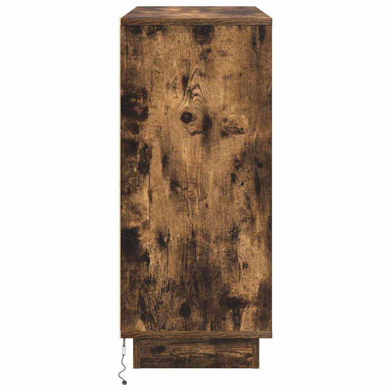 vidaXL Oldalszekrény polcokkal Füstölt tölgy 90 x 32 x 75 cm Faanyag