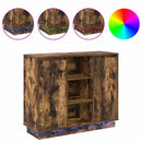 vidaXL Oldalszekrény polcokkal Füstölt tölgy 90 x 32 x 75 cm Faanyag