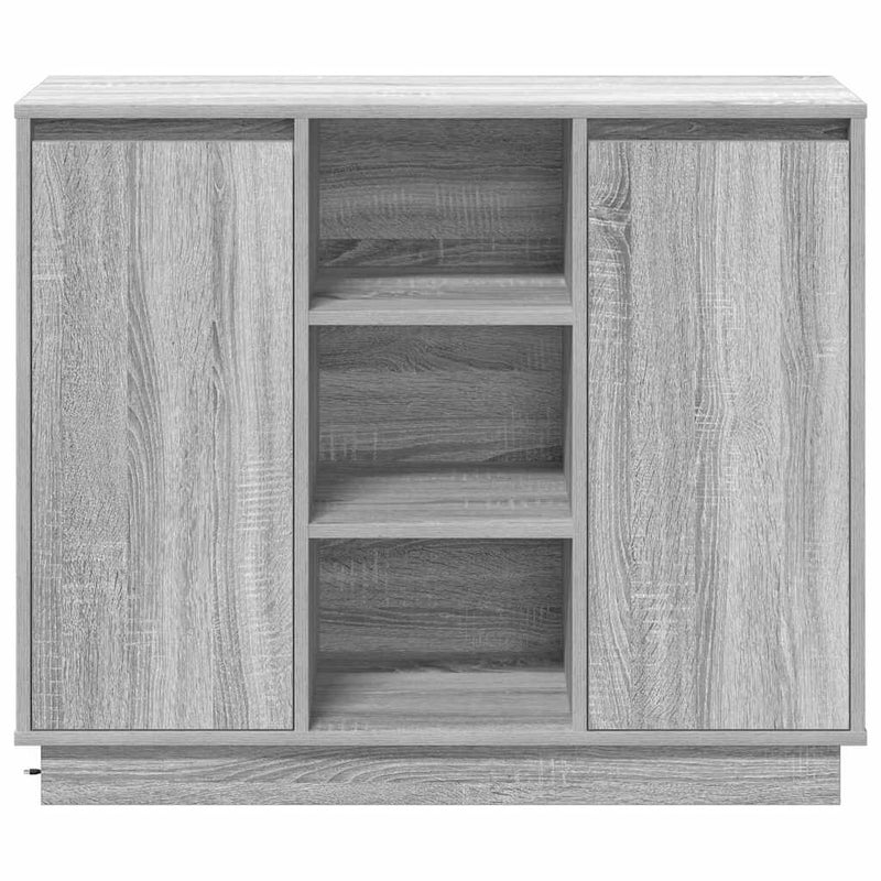 vidaXL Oldalszekrény polcokkal Szürke Sonoma 90 x 32 x 75 cm Faanyag
