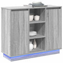 vidaXL LED tálaló Szürke Sonoma 90 x 32 x 75 cm Faanyag