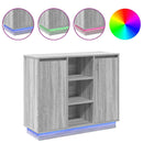 vidaXL Oldalszekrény polcokkal Szürke Sonoma 90 x 32 x 75 cm Faanyag