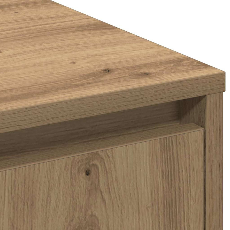 vidaXL Oldalszekrény polcokkal Artisan tölgy 90 x 32 x 75 cm Faanyag