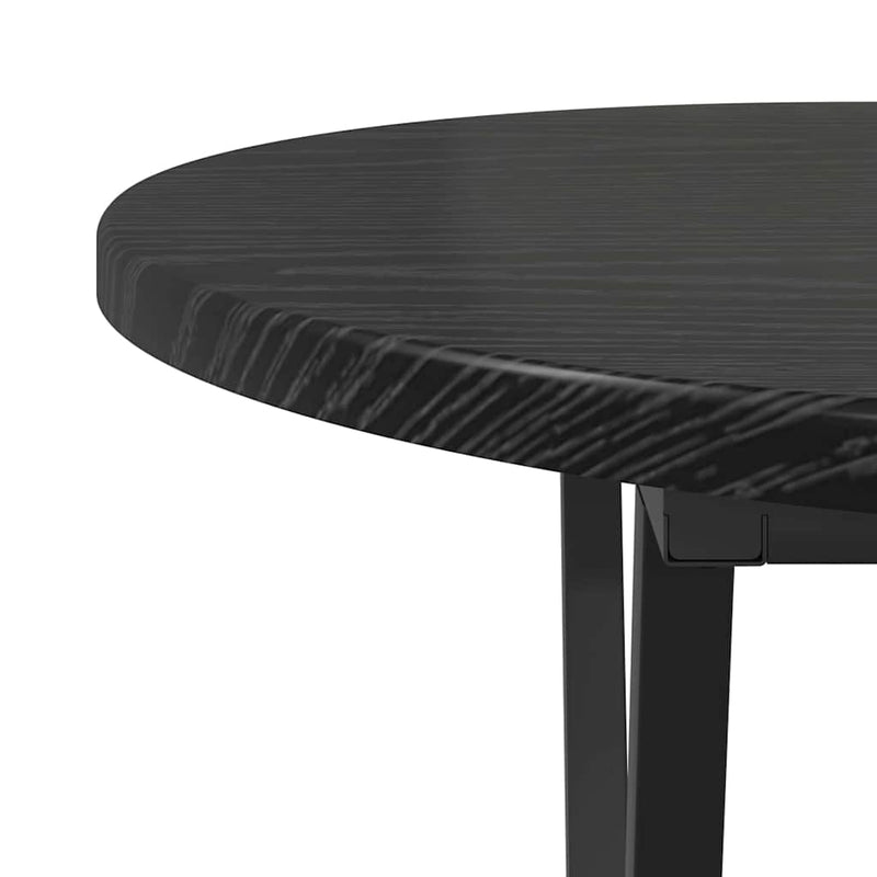 vidaXL Dohányzóasztal Fekete tölgy 80 x 40 x 40,5 cm Mérnöki fa és fém