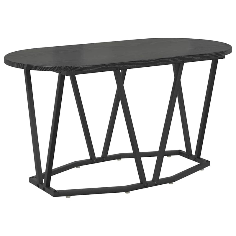 vidaXL Dohányzóasztal Fekete tölgy 80 x 40 x 40,5 cm Mérnöki fa és fém