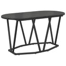 vidaXL Dohányzóasztal Fekete tölgy 80 x 40 x 40.5 cm Mérnöki fa és fém