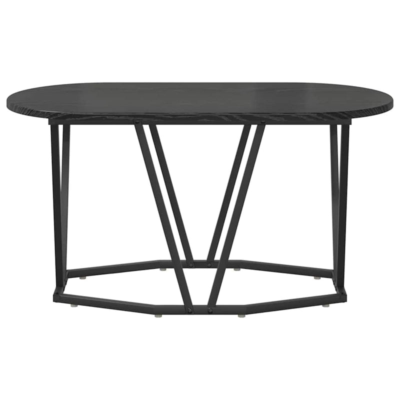 vidaXL Dohányzóasztal Fekete tölgy 80 x 40 x 40,5 cm Mérnöki fa és fém