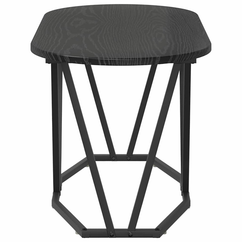 vidaXL Dohányzóasztal Fekete tölgy 80 x 40 x 40,5 cm Mérnöki fa és fém