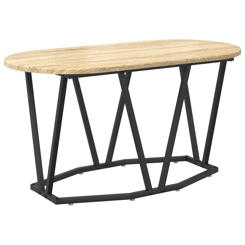 vidaXL Dohányzóasztal sonoma tölgy 80 x 40 x 40,5 cm Mérnöki fa és fém