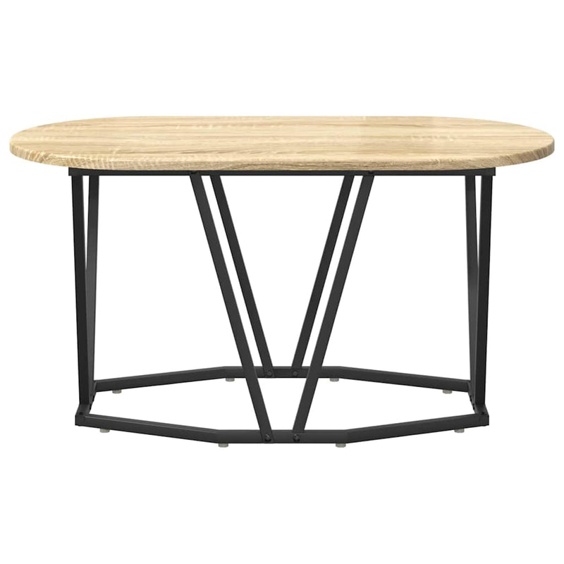 vidaXL Dohányzóasztal sonoma tölgy 80 x 40 x 40,5 cm Mérnöki fa és fém