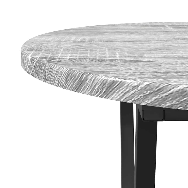 vidaXL Dohányzóasztal Szürke 80 x 40 x 40,5 cm Mérnöki fa és fém