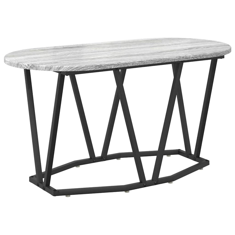 vidaXL Dohányzóasztal Szürke 80 x 40 x 40,5 cm Mérnöki fa és fém