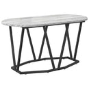 vidaXL Dohányzóasztal Szürke 80 x 40 x 40.5 cm Mérnöki fa és fém