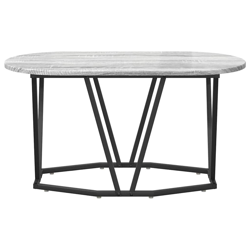 vidaXL Dohányzóasztal Szürke 80 x 40 x 40,5 cm Mérnöki fa és fém