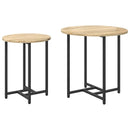 vidaXL Kisasztal készlet 2 pcs Sonoma Tölgy és Fekete