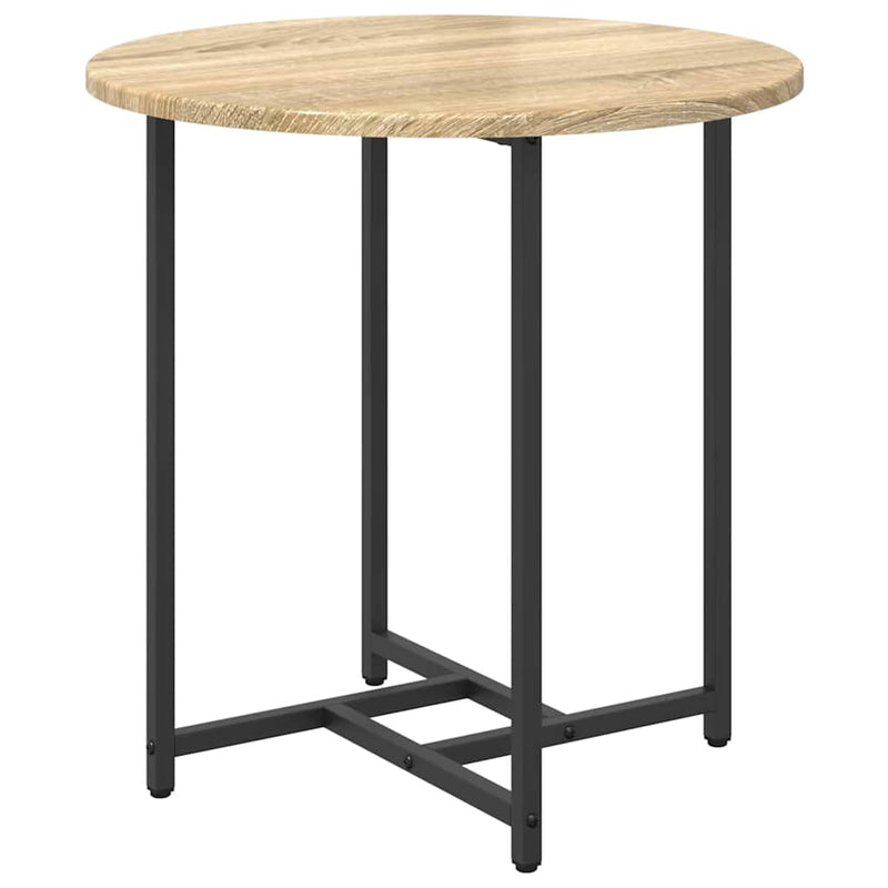 vidaXL Kisasztal készlet 2 pcs Sonoma tölgy és Fekete 50 x 50 x 50 cm