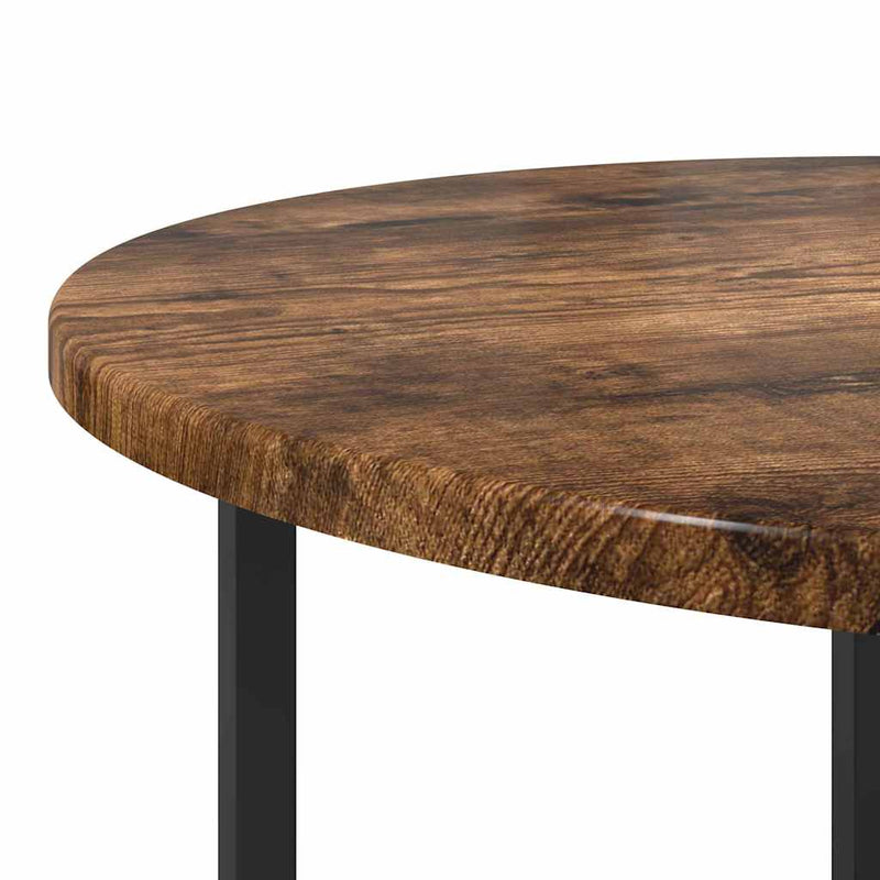 vidaXL Kisasztal készlet 2 pcs Füstölt tölgy és Fekete 50 x 50 x 50 cm