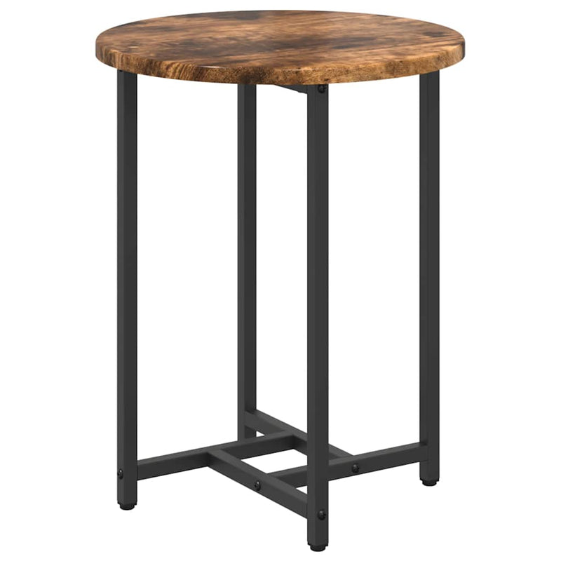 vidaXL Kisasztal készlet 2 pcs Füstölt tölgy és Fekete 50 x 50 x 50 cm