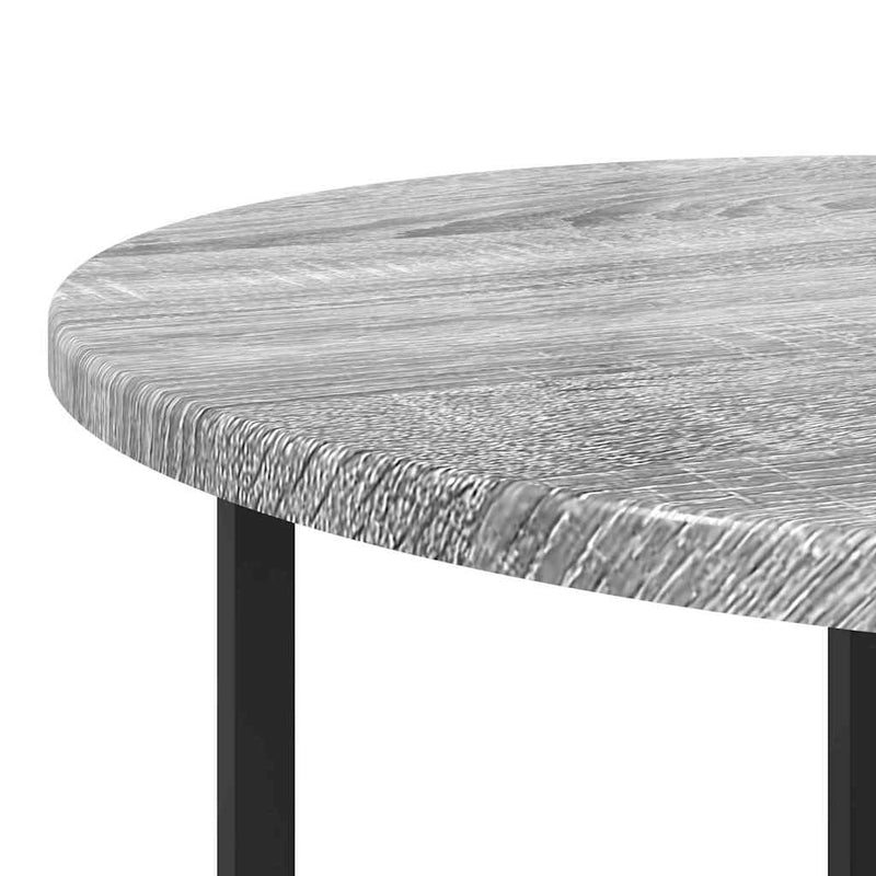 vidaXL Kisasztal készlet 2 pcs Szürke sonoma és Fekete 50 x 50 x 50 cm