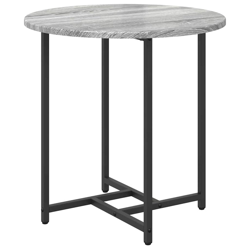 vidaXL Kisasztal készlet 2 pcs Szürke sonoma és Fekete 50 x 50 x 50 cm