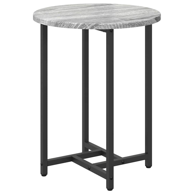 vidaXL Kisasztal készlet 2 pcs Szürke sonoma és Fekete 50 x 50 x 50 cm
