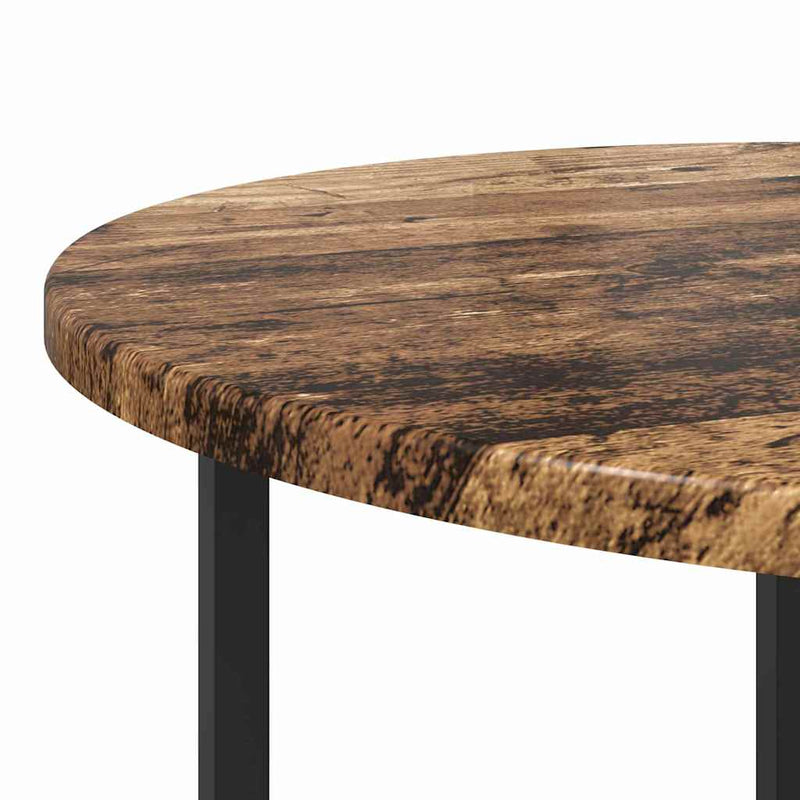vidaXL Kisasztal készlet 2 pcs Régi fa és fekete 50 x 50 x 50 cm