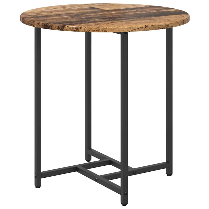 vidaXL Kisasztal készlet 2 pcs Régi fa és fekete 50 x 50 x 50 cm