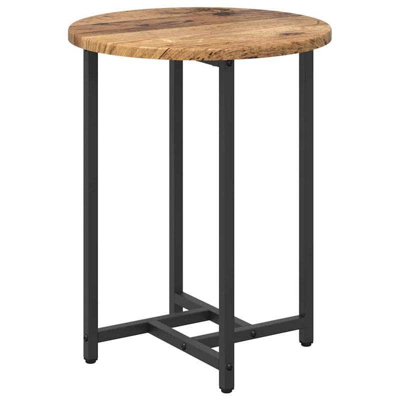 vidaXL Kisasztal készlet 2 pcs Régi fa és fekete 50 x 50 x 50 cm