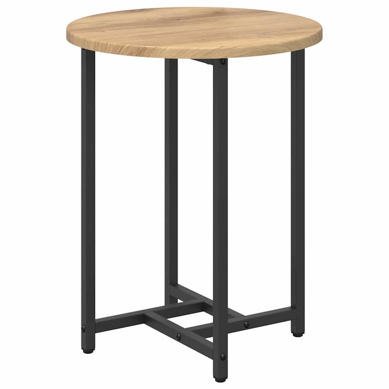 vidaXL Kisasztal készlet 2 pcs Artisan tölgy és fekete 50 x 50 x 50 cm