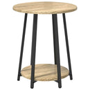 vidaXL Kisasztal készlet polcokkal 2 pcs Sonoma Tölgy és Fekete