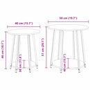 vidaXL Kisasztal készlet polcokkal 2 pcs Füstölt Tölgy és Fekete