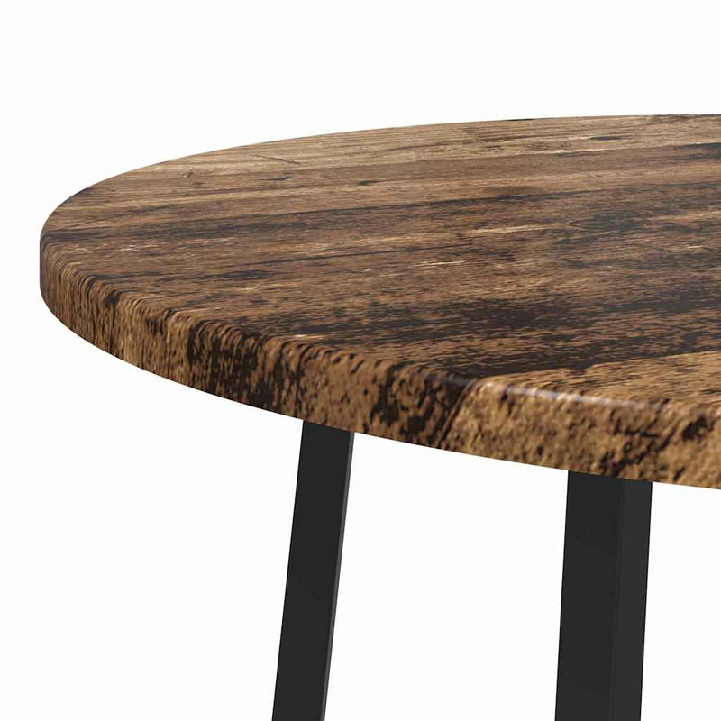 vidaXL Kisasztal készlet polcokkal 2 pcs Régi fa és fekete