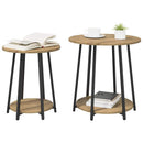 vidaXL Kisasztal készlet polcokkal 2 pcs Artisan tölgy és fekete