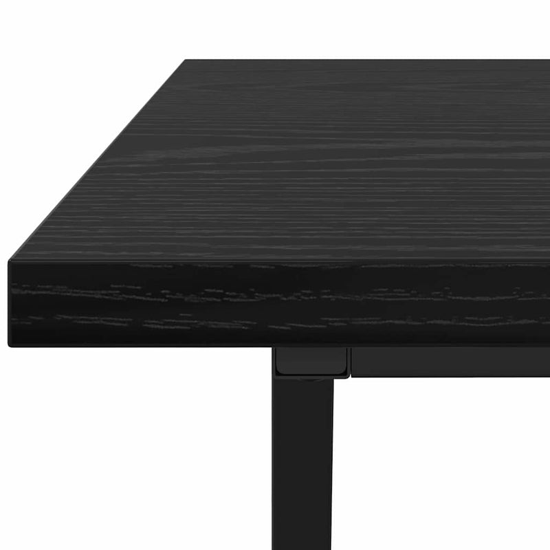 vidaXL Dohányzóasztal Musta tammi 100 x 50 x 40 cm Mérnöki fa és fém